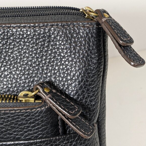 Fossil Genuine Leather Crossbody Hobo Pebbled Leather Nice Soft Marissa Tessa - Picture 3 of 11